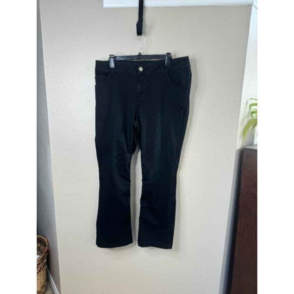 Lee Women's Jeans Bootcut Black size 18W Regular Fit Bootcut Mid Rise cotton - Picture 1 of 7